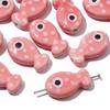 2Pcs Ceramic Beads Hand-painted Polka Dot Double-sided Fish Beads For DIY Bracelets Necklaces Jewelry Making Accessories