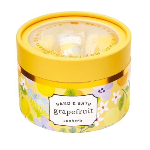 Sunherb Happy Petit Gift, Grapefruit Scent (Gift, Hand Cream and Bath Confetti Included)