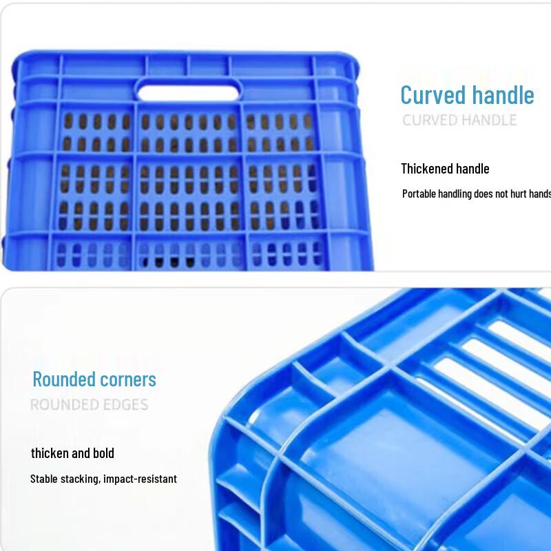 Heavy-Duty Rectangular Plastic Storage Crate