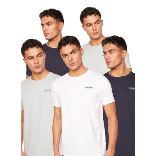 Crosshatch Mens Bailtee T-Shirt (Pack of 5)
