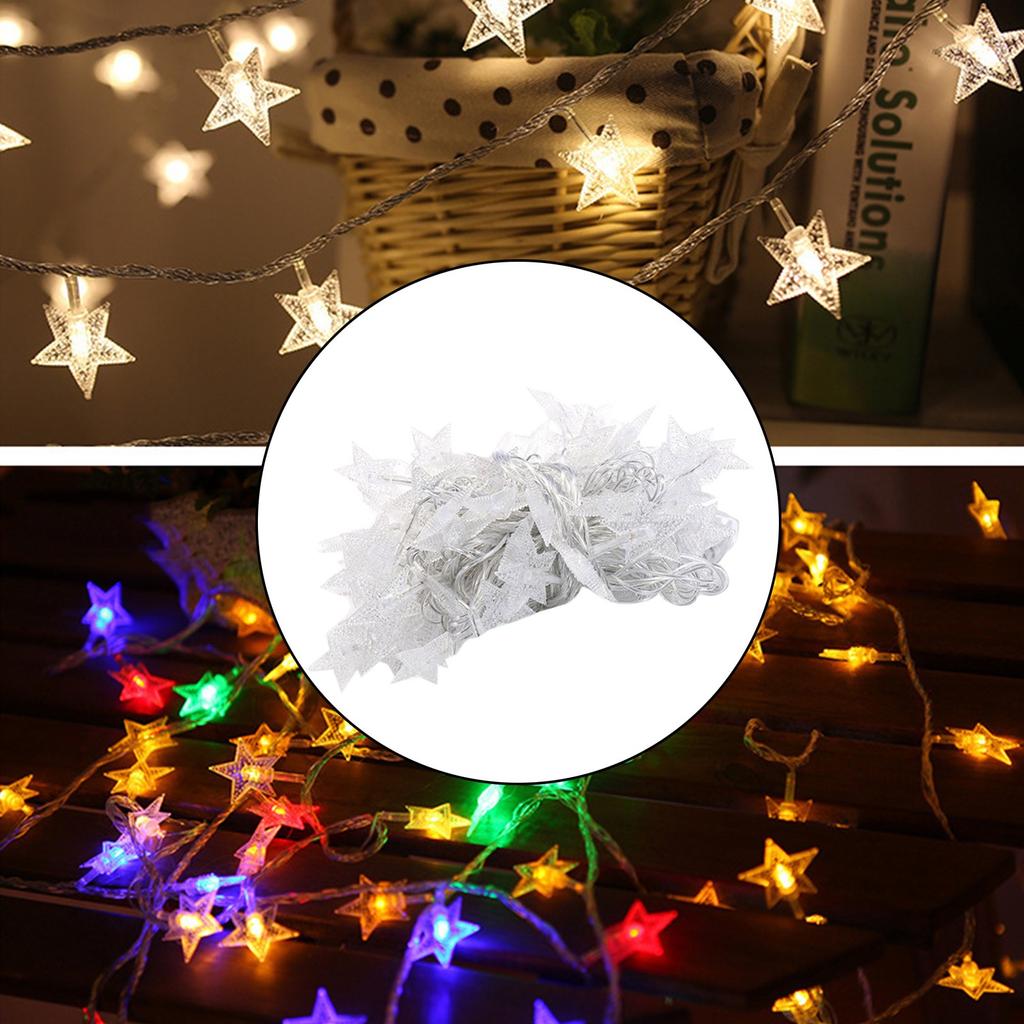 Star Shape String Lights Party Wedding Christmas Room Curtain Light Decoration