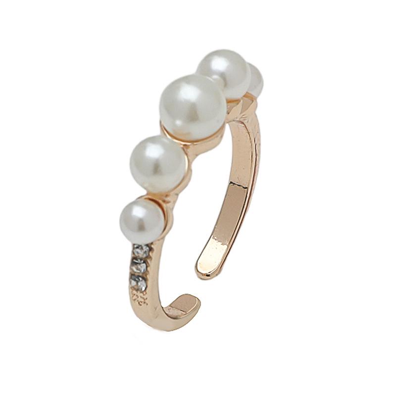 2023 Autumn/Winter Fashion: Women's Trendy Pearl Index Finger Ring - Elegant and Simple Design