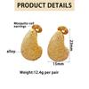 Vintage Matte Particles Water Drop Ear Cuff Earring for Women Simple Irregular Hollow Stud Earrings Jewelry for Party Gift