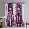 Set Of 2 Elegant Geoxor Moneko Room Curtains Living Window Curtain Partition Tulle Bedroom Home Interior For Made Polyester