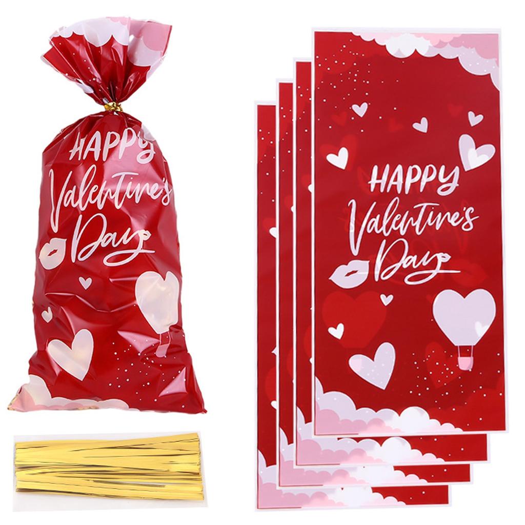 New Valentine's Day Candy Bag Love Pattern OPP Four-color Mix