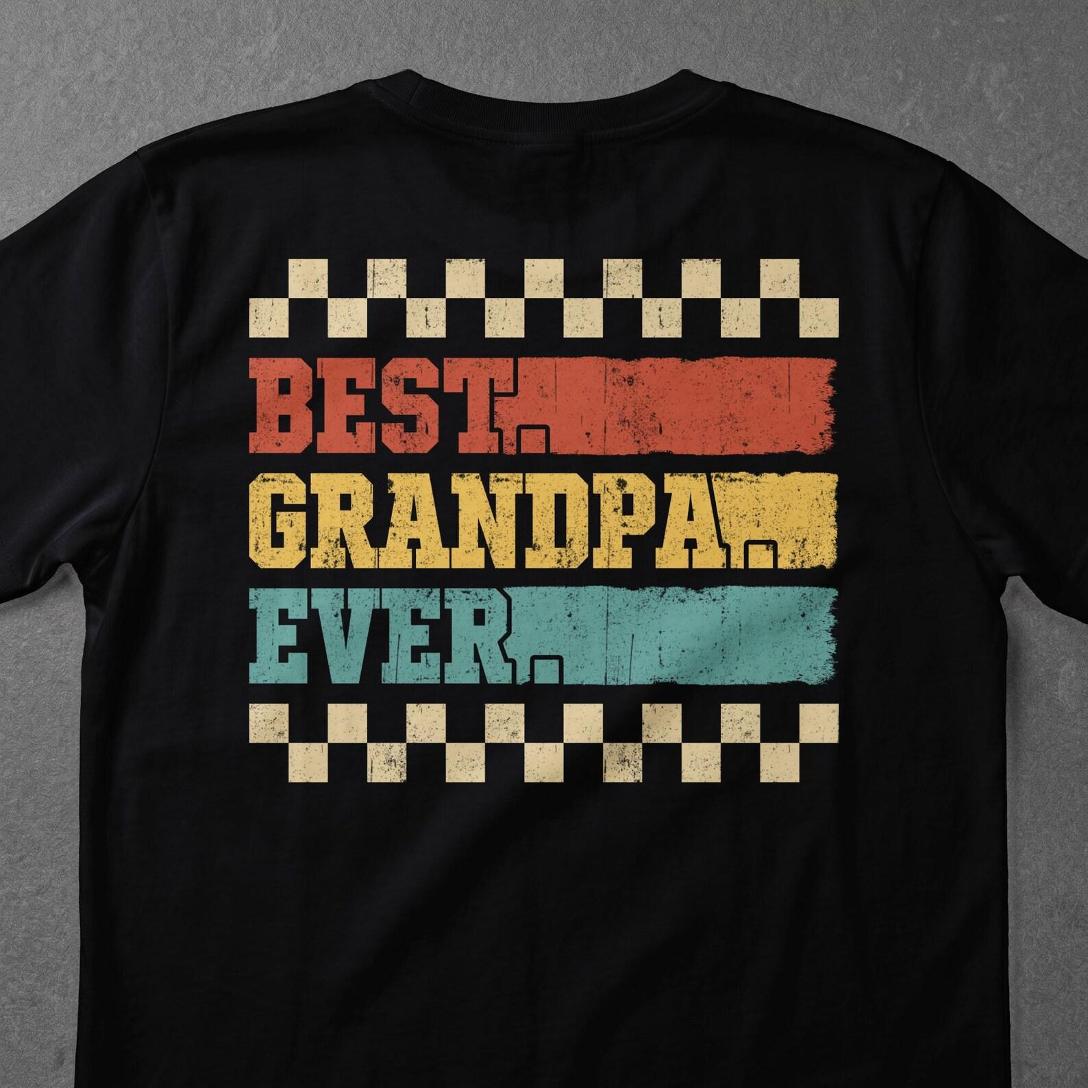 Best Grandpa Ever T-Shirt, Vintage Style Grandfather Gift, Retro Dad Shirt, Funny Grandparent Tee for Father s Day & Birthday 2XL