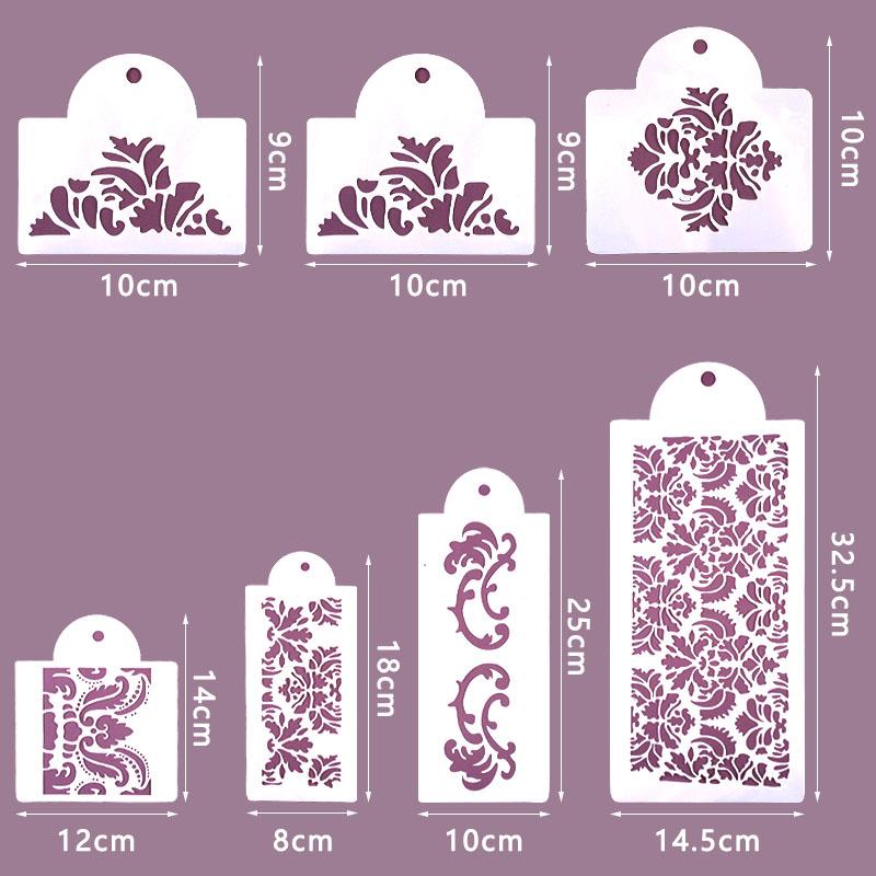 Fondant Cake Mesh Stencil Stamps Stencils Embossing For Decorating Tool Plastic Spray Mold Cookies Chocolate Drawing Painting