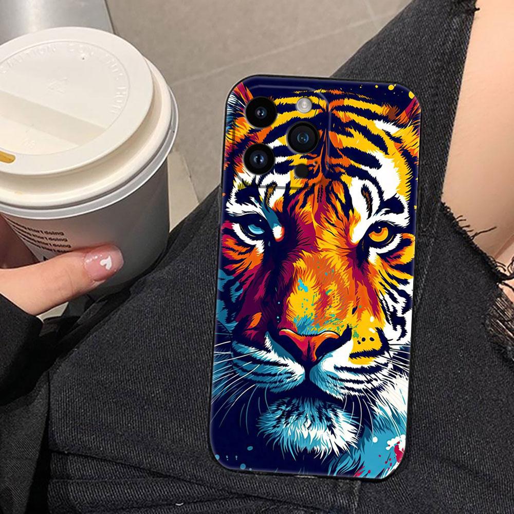 Dragon Tiger Wolf Cover Phone Case For Iphone Apple 17 AIR 16E 16 15 14 13 12 11 Pro XR Max 8 7 Plus TPU Case Funda Shell Capa