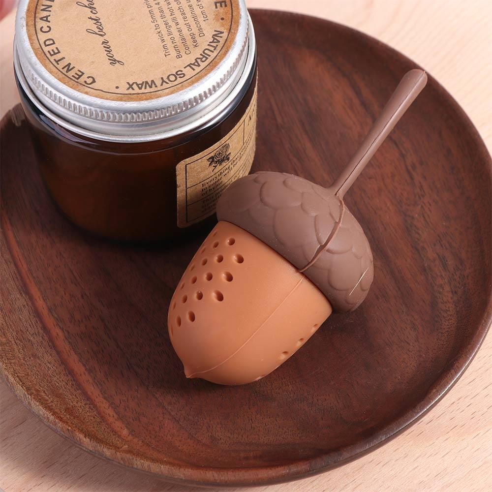 Silicone Acorn Tea Strainer Soft Spice Filter Oak Nut Tea Infuser Tea Maker High Temperature Resistance Tea Bag Strainer