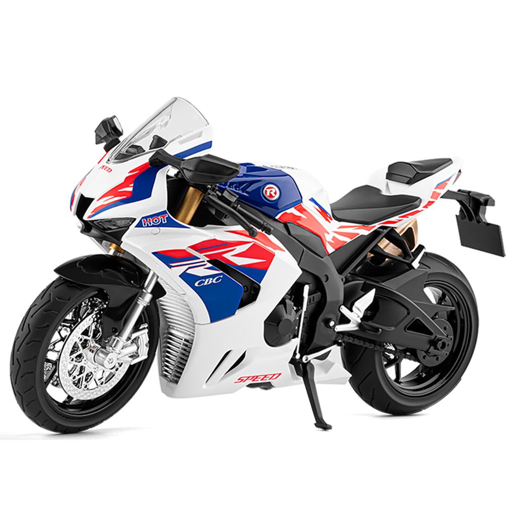 1/9 Honda CBR 1000RR-R Fire Blade Alloy Sports Motorcycle Model Diecast Street Racing Motorcycle Model Sound Light Kids Toy Gift