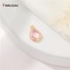 DIY Pendant Necklace Making Accessories 14K Gold Plated Brass Zircon Geometric Charms For Women Jewelry Making Supplies