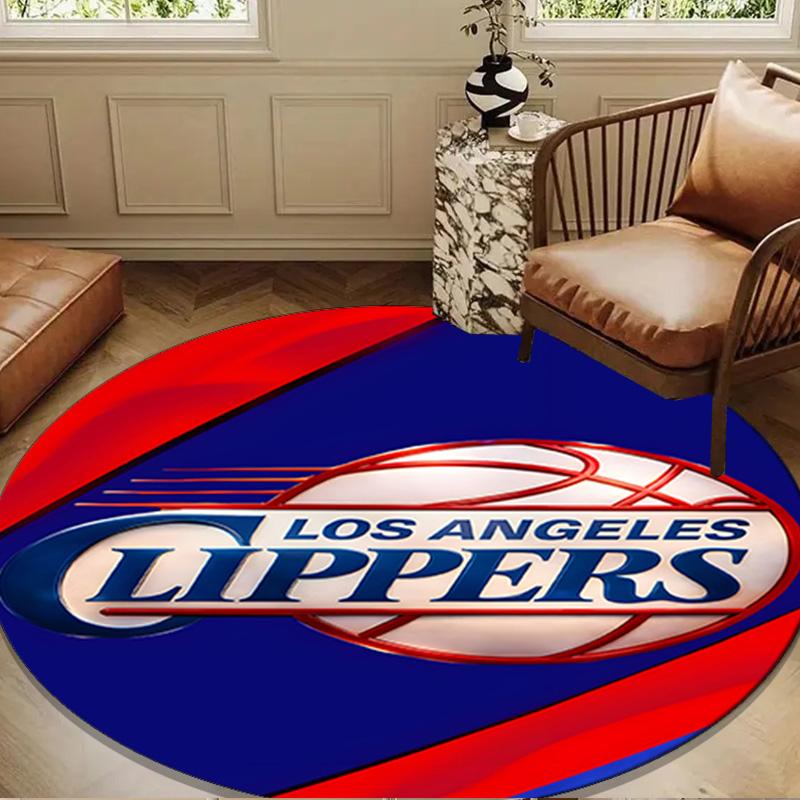 LA Clippers Basketball Art Round mat, Anti-slip Circle Carpet Chair rug For livingroom,Bedroom, doormat home decor Gift Christmas Gifts