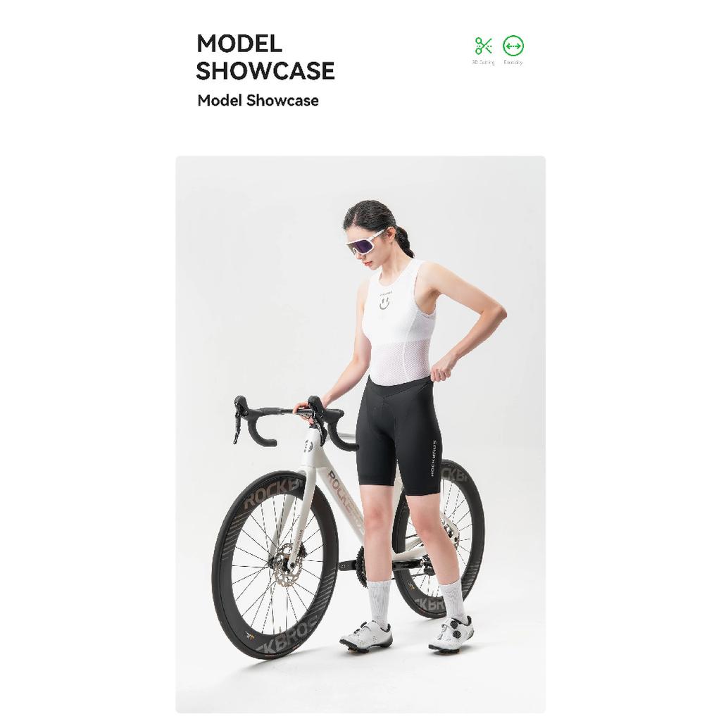 ROCKBROS Summer Women Bicycle Shorts 3D Pad Shockproof Breathable Quick Dry Sport Bike Tights MTB Road Cycling Shorts Pants