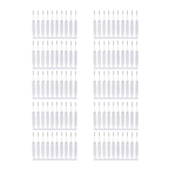 100Pcs Shower Head Cleaning Brush Non-Slip Handle Spiral Bristles Tiny Cleaning Brush Faucets Sinks Multifunctional Cleaning Tool