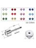 12 Pairs CZ Ear Stud Mixed Colors Cartilage Earrings Set Stainless Steel Barbell Studs Earrings Helix Tragus Piercing