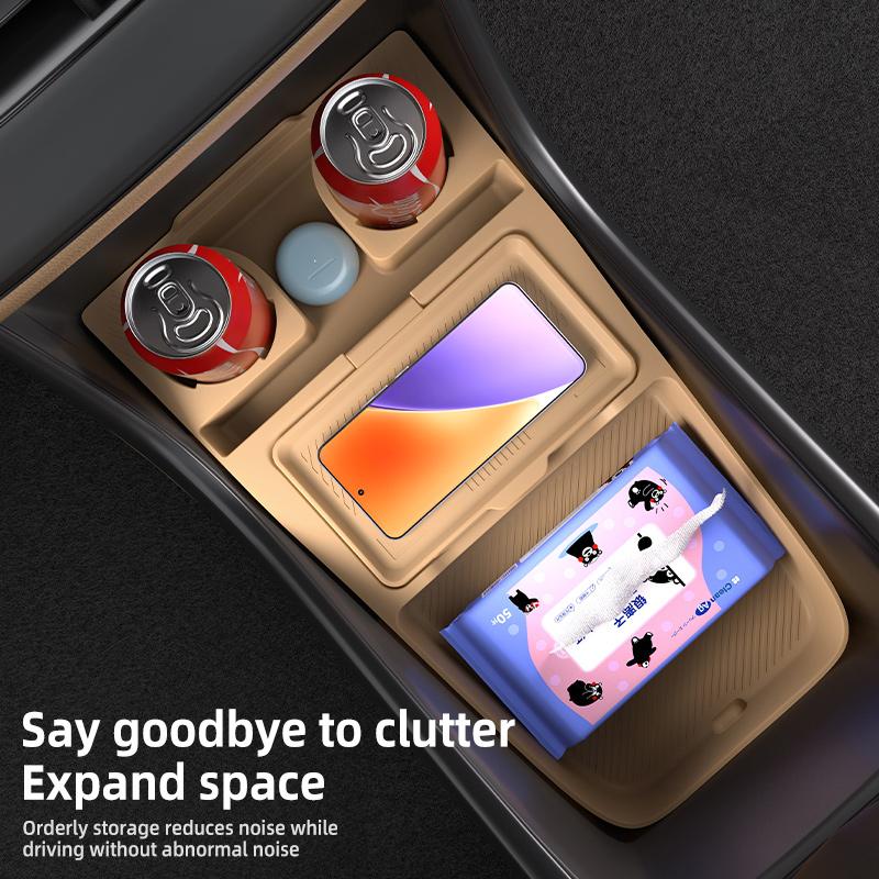 For Denza D9 2024 2025 Storage Box Center Armrest Hidden Box Cup Holder Organizer Interior Accessories