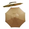 2-layer patio outdoor sunshade canopy replacement/ 8-rib sunshade canopy/ 8 Ribs Fabric Topper/ 8.8ft Parasol Canopy replacement