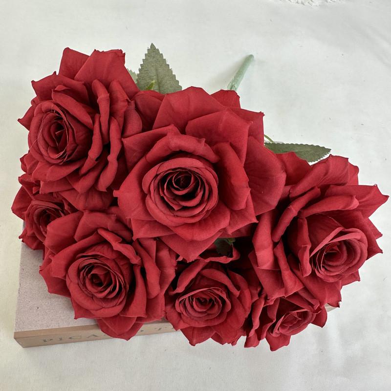 Rose Artificial Flower Wedding Hotel Restaurant Desktop Decoration Ornament Room