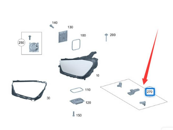 Mercedes-Benz GLE GLS W166 Front Left & Right Headlight Repair Kit - 1 Set
