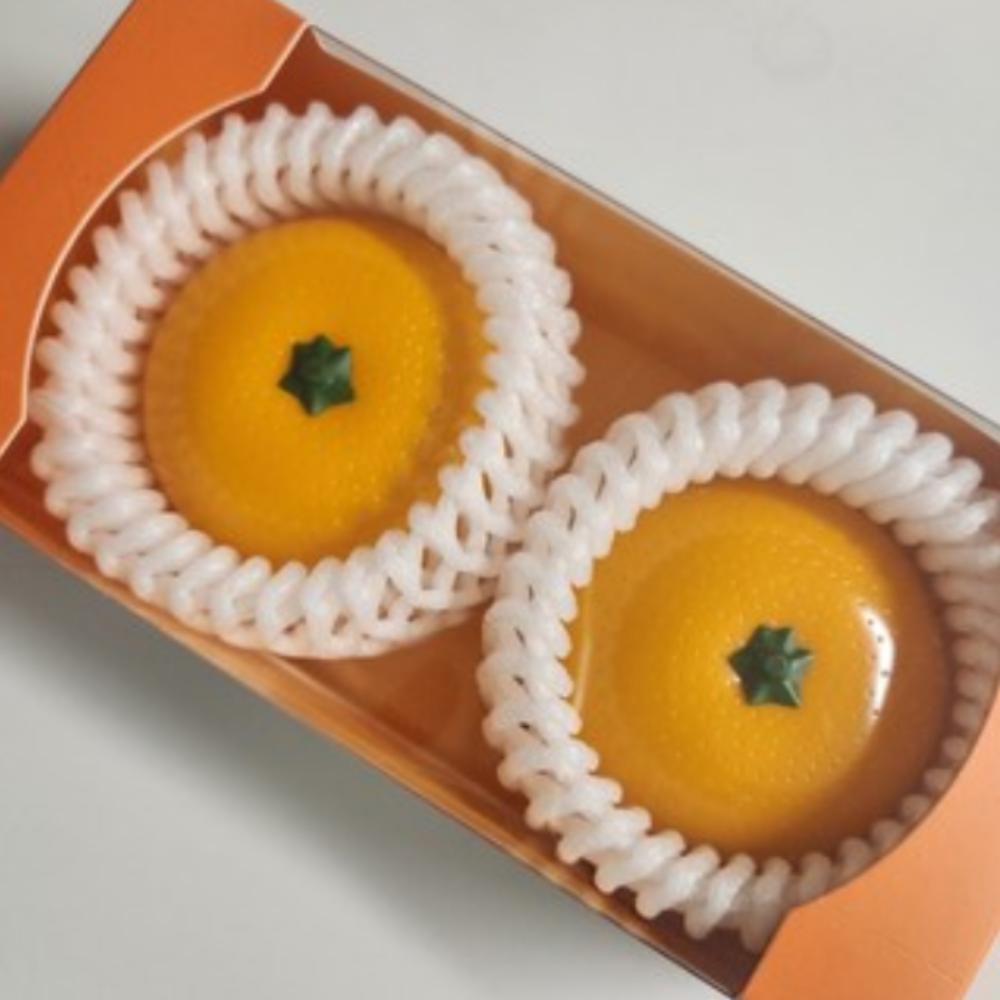 Jeju Tangerine Hand Cream 2 X 30g – Tangerine-Shaped Hand Care Souvenir/Gift
