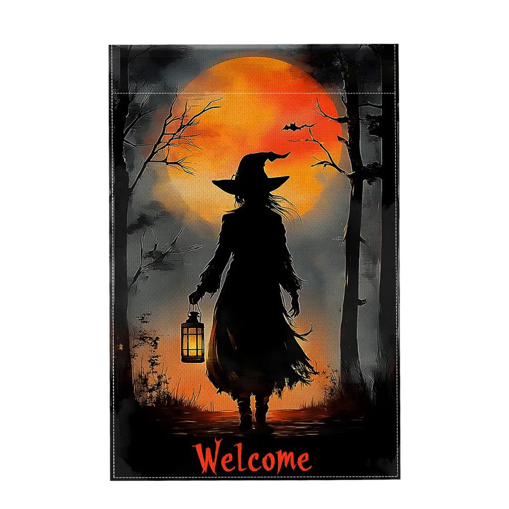 Halloween Ghost Hanging Flags Garden Flag Garden Flag 45x30cm Double Sided Yard Party Decoration (excluding Flagpole)