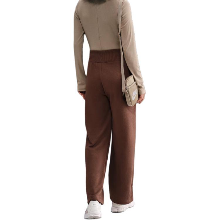 Nike Solid Color High Waist Wide Leg Casual Pants Women Bottoms FZ7208-265