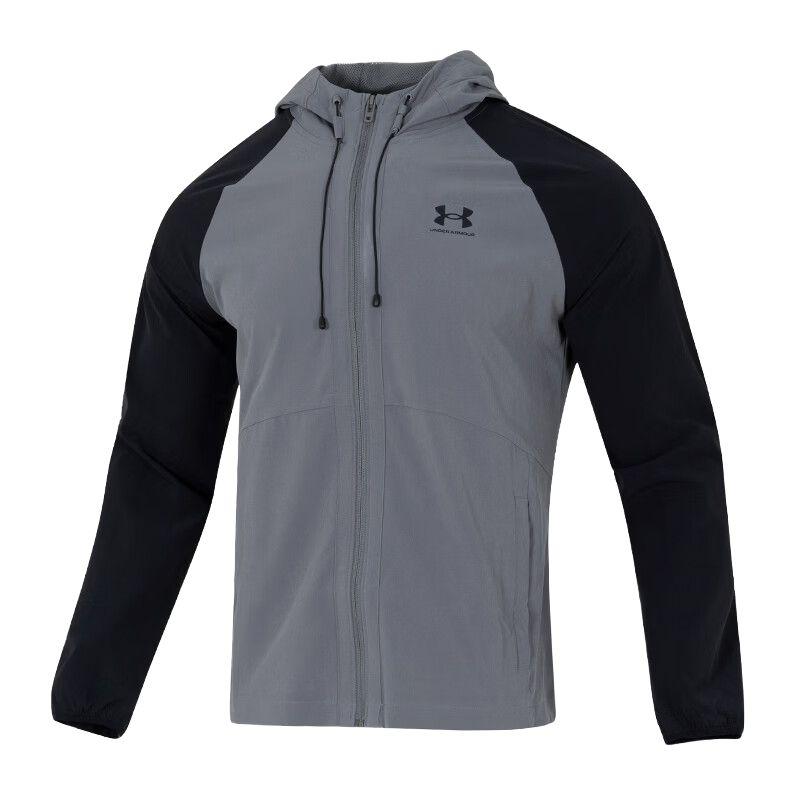 Under Armour Windproof Breathable Hooded Zip Long Sleeve Running Jacket Men jackets 6003001-709 S