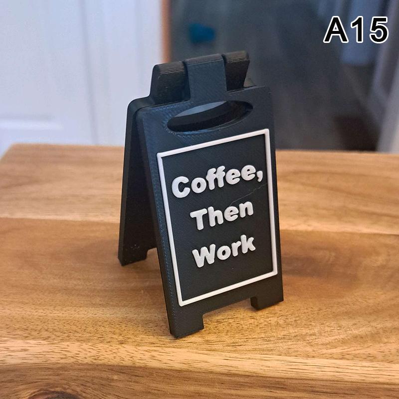 Humorous Office Desk Sign-"Coffee,Then Work" "Busy" Home Office Desktop Decoration Unisex Colleague Gift, Multi-Functional