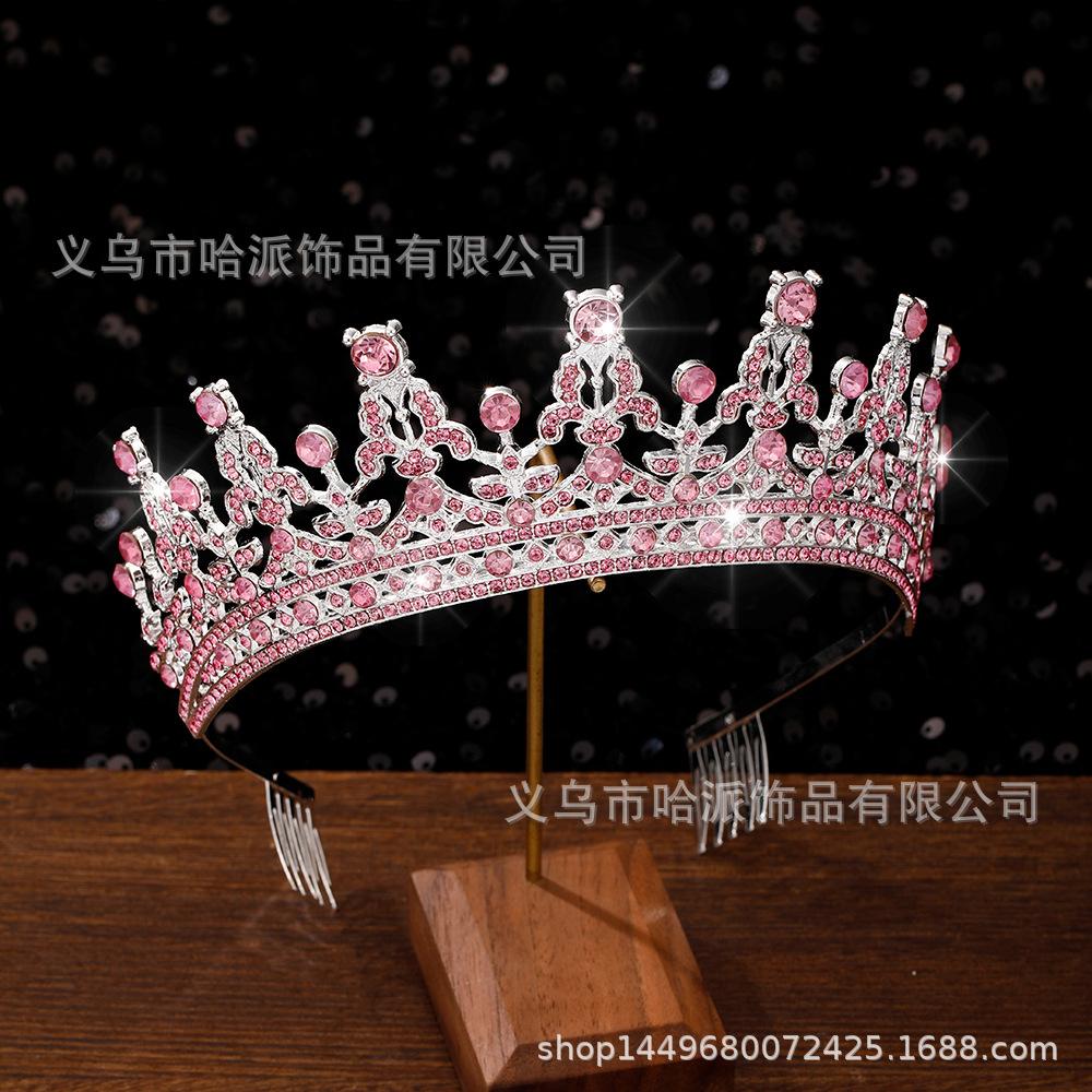 Europa und die Vereinigten Staaten voller Diamantkronen, Brautkopfbedeckungen, Hochzeitsstirnbänder, Haarschmuck für Studio-Tanzpartys, Kronen und große Kronen