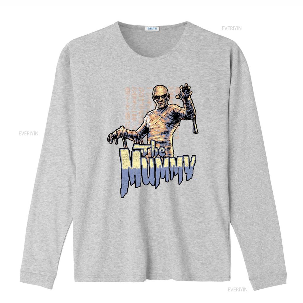 Universal Monster Movies The Mummy Egyptian Hieroglyphs Mens T Shirt vintage Washed Stretched Slightly Unisex designer clothes