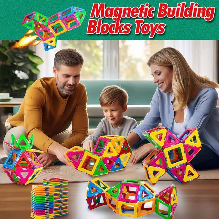 Magnetic Constructions - ZIG-ZAG TERRITORIES - Parent - 36 Pieces - For Children 3-8 Years - Mixed
