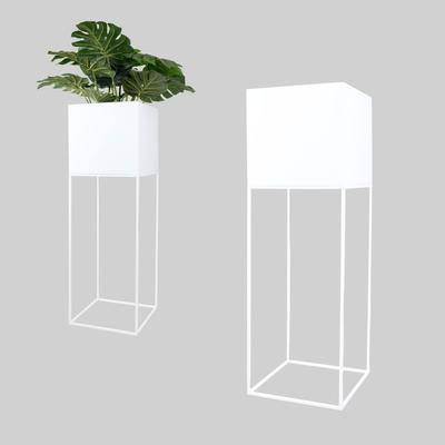 FLOWERPOT Metal Flowerpot Cover White Hillion 32x32x96