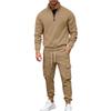 Men's 1/4 Zip Stand Collar Tracksuit 2 Piece Outfit Long Sleeve Sweatshirt & Cargo Jogger Pants Set Casual Athletic Sweatsuit