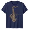 Saxophone Jazz Music Unisexs Tshirt Ornate Instruunisext