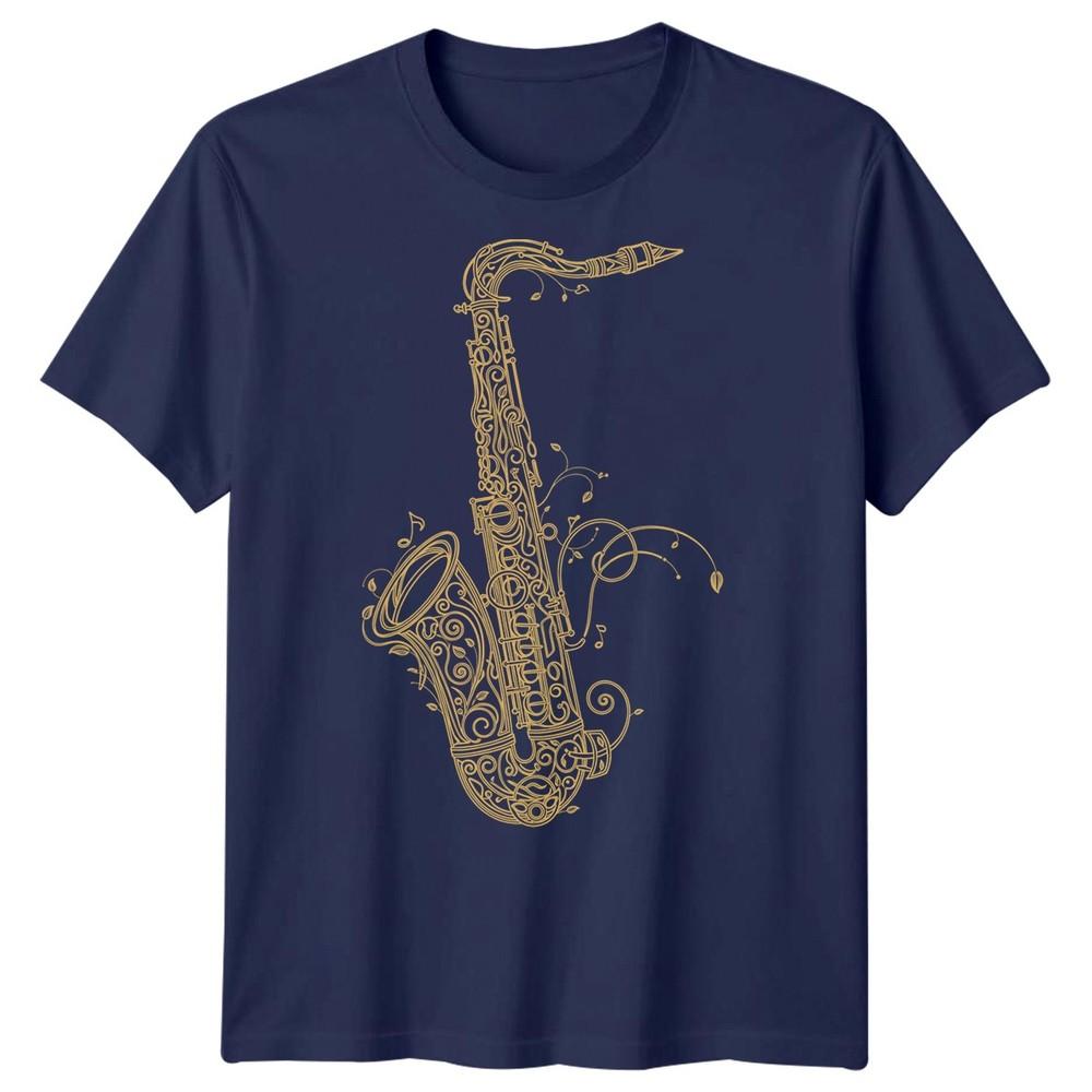 Saxophone Jazz Music Unisexs Tshirt Ornate Instruunisext