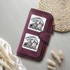 Funny Cat Print Long Wallet PU Leather Multi Card Holder Casual Portable Purse