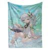 Game Genshin Impact Nahida Green Flannel Blanket Cover Warmth Soft Anime Blanket Multifunctional Decor Home Universal Blankets