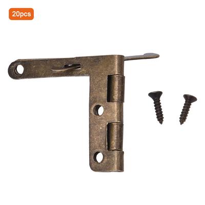 20 Stück Winkelstütze Federband Eisenbeschlag Möbelzubehör 33x30mm Cyanbronze