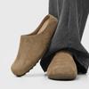 Plus Size 45 46 Mules Man Slip On Flats Half Shoes for Men Open-back Flat Sneakers Casual Shoes Suede Leather Slide Sandals 2026