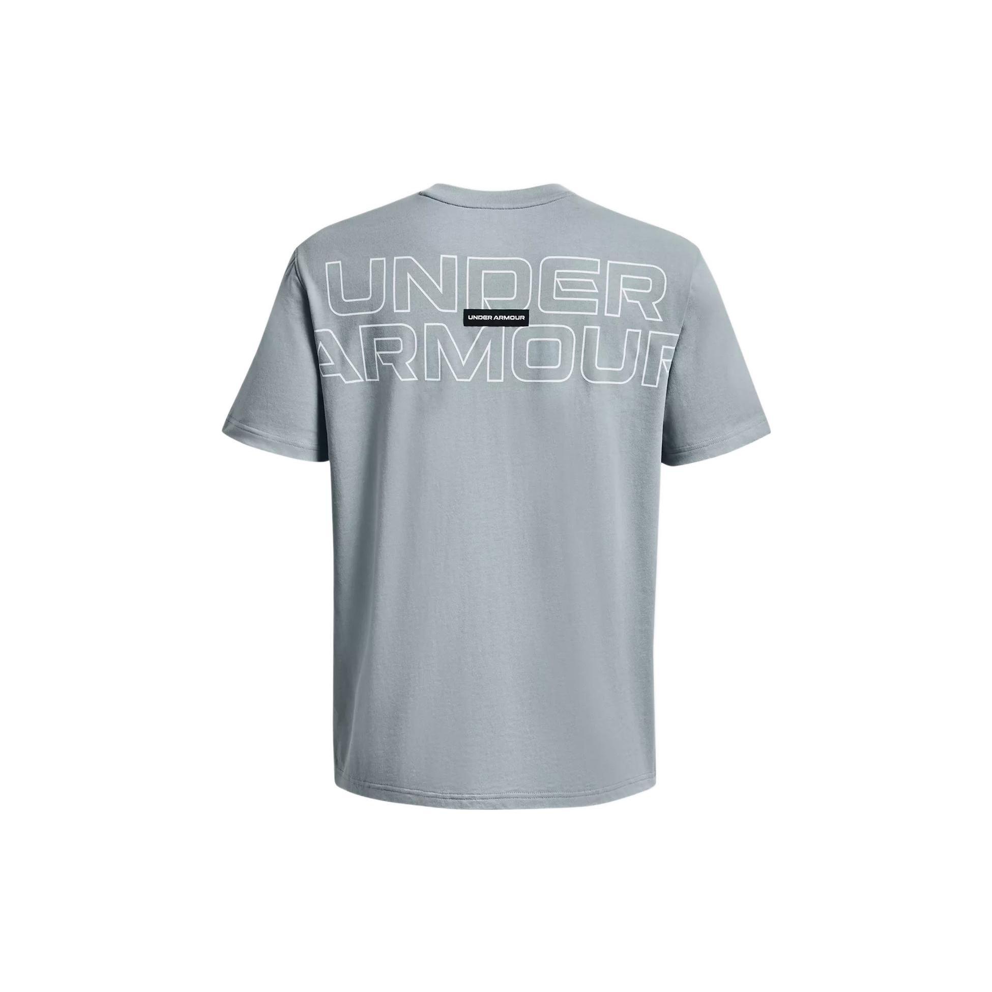 Under Armour Outline Heavyweight T-shirt  Grey Blue  Men s 1379109-465 XS