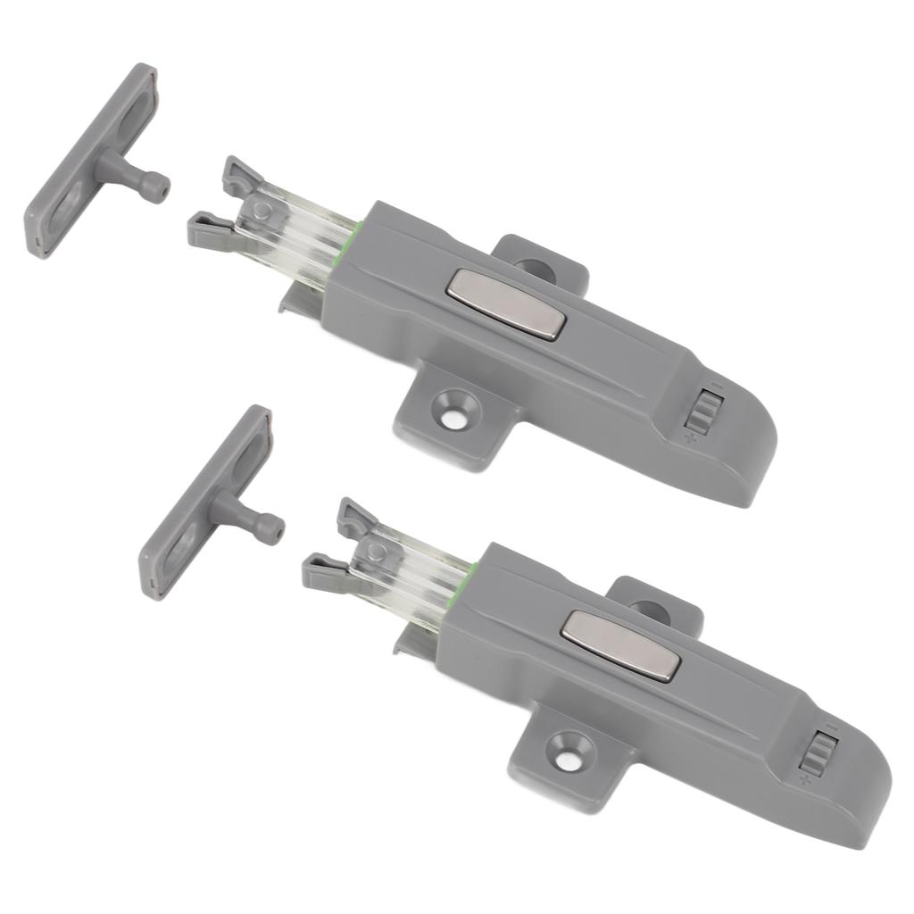 2 Set Cabinet Door Push Latch ABS Rebound Self Locking Device Collision Resistant Cushioning