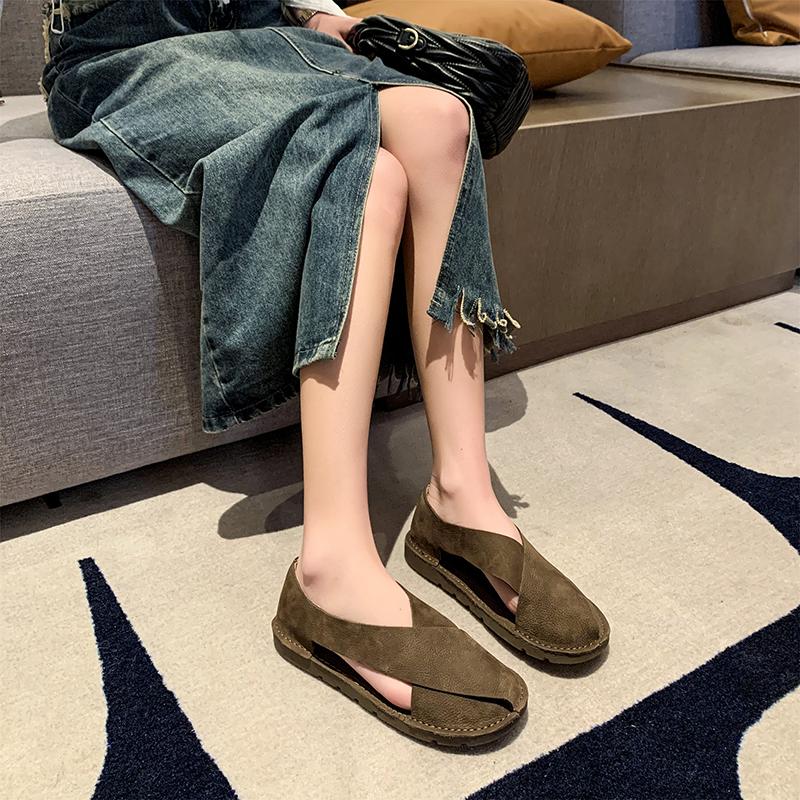 Fashion 2024 Women Shoes Sandals Flat Low Heel Sneakers Casual Gladiator Barefoot Loafers Slip-on Summer Spring Comfortable On Promotion