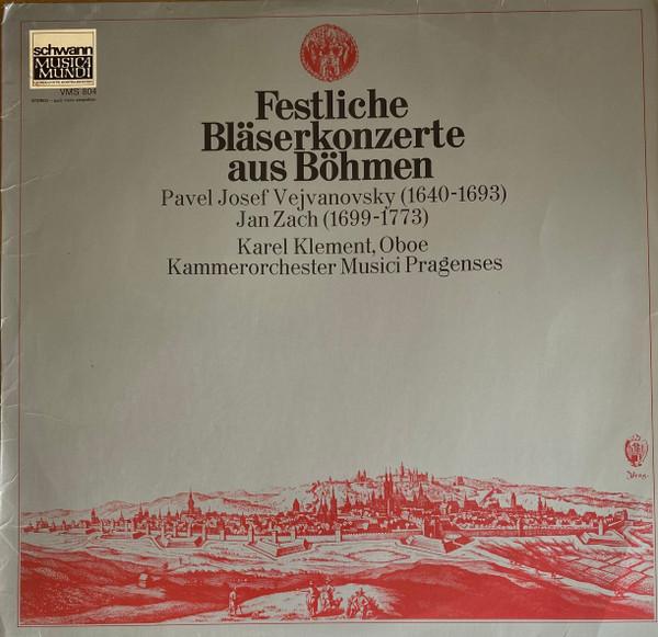 

LP Record PAVEL JOSEF VEJVANOVSK JAN ZACH Festliche Blserkonzerte Aus Bhmen VMS804 Schwann Musica 1968 Germany Classical Used