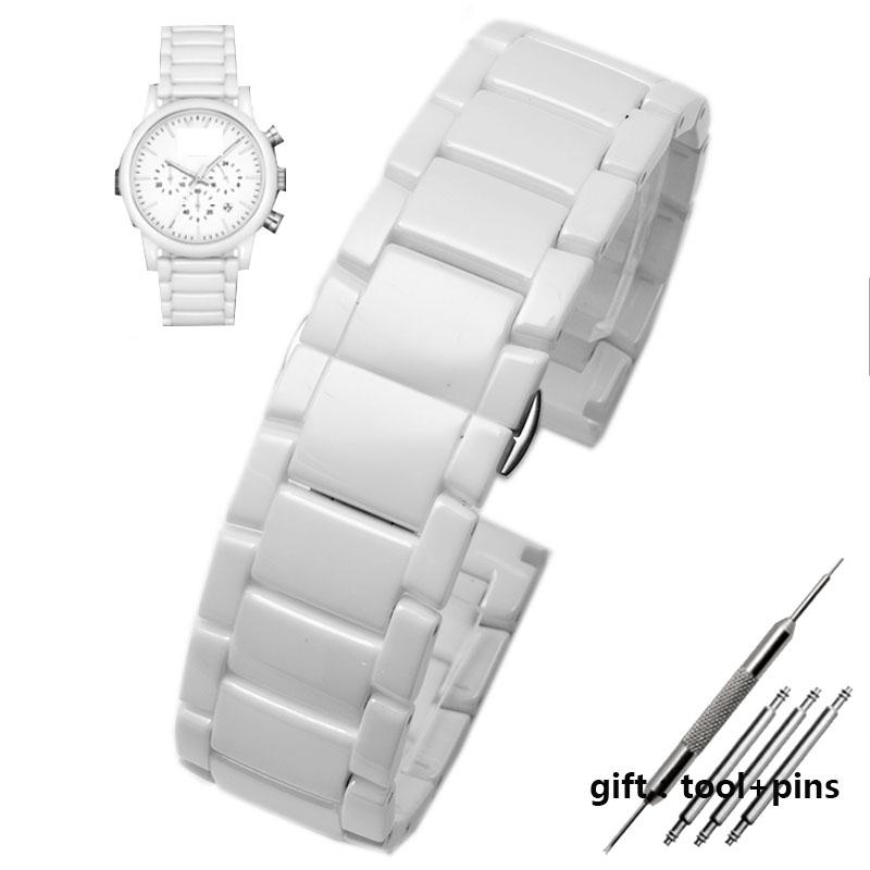 high quality Ceramic watchband for AR1507 AR1508 AR1508 Samsung Galaxy watch S3 gear 46mm watch bracelet straps 22mm
