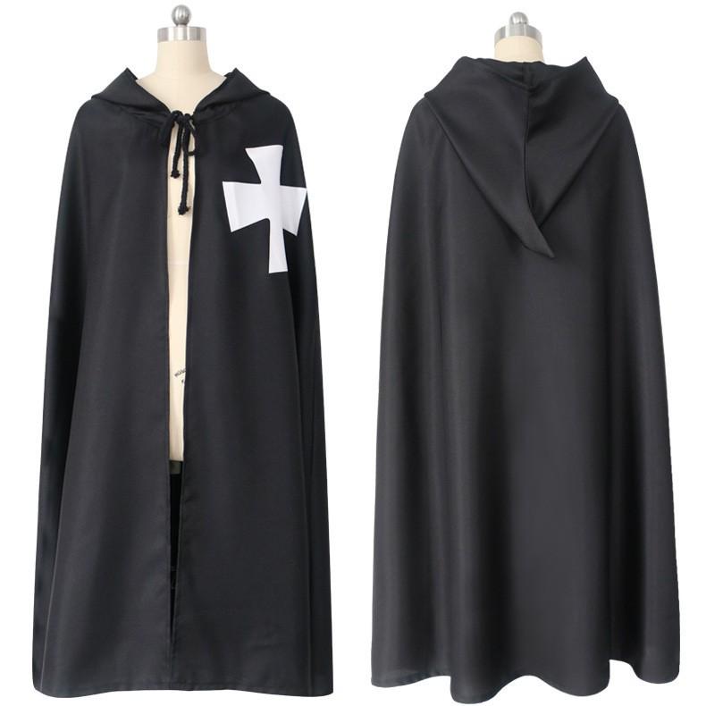 

New Halloween Knights Templar Medieval Robe Costume Plus Size Ball Party Stage Costume S