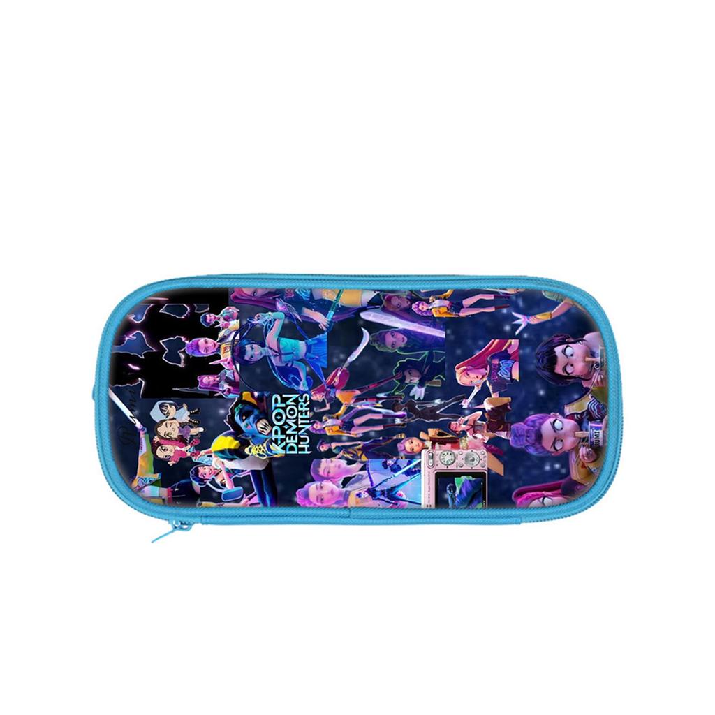 Student Blue Double-layer Pencil Case Kpop/ Witch Hunting Girl Group Student Storage Stationery Bag Pencil Bag