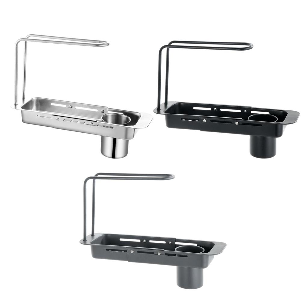 Sink Drain Rack Stainless Steel Storage Organizer Drain Basket Multifunctional Sponge Organizer Storage Shelf Kitchen Gadgets
