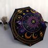 Astrological Wheel of the Zodiac: Celestial Symbols and Constellations Umbrella, Cute Umbrella with Cute Design, Portable 3-Fold Compact Umbrella for