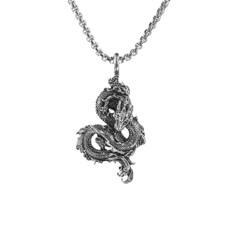 Metall Stahl Halskette für Männer mit einzigartigem Anhänger, Punk Style Kettenhalskette Verstellbarer Modeschmuck für Freund