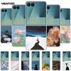 For Samsung Z Flip7 Flowers Case Transparent Hard PC Plastic Cover Shockproof Coque for Funda Samsung Galaxy Z Flip 7 5G Zflip7